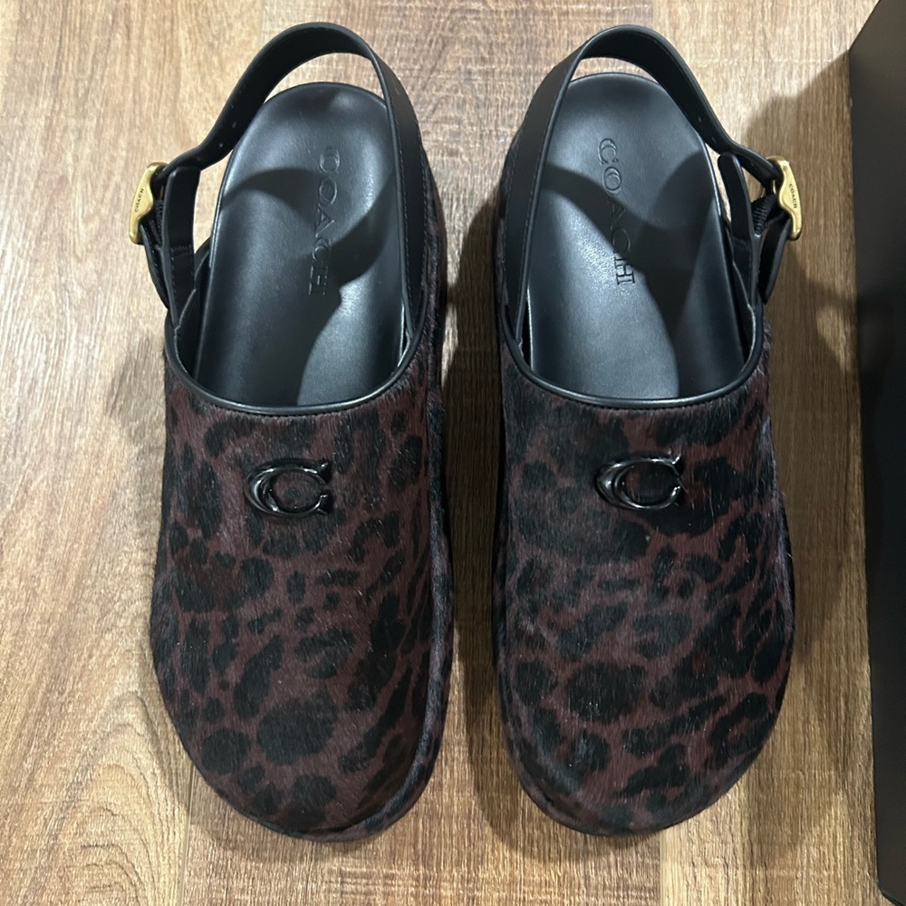 Coach Calf Hair Clog